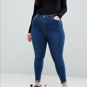 ASOS Curve Raw Hem Skinny Jean